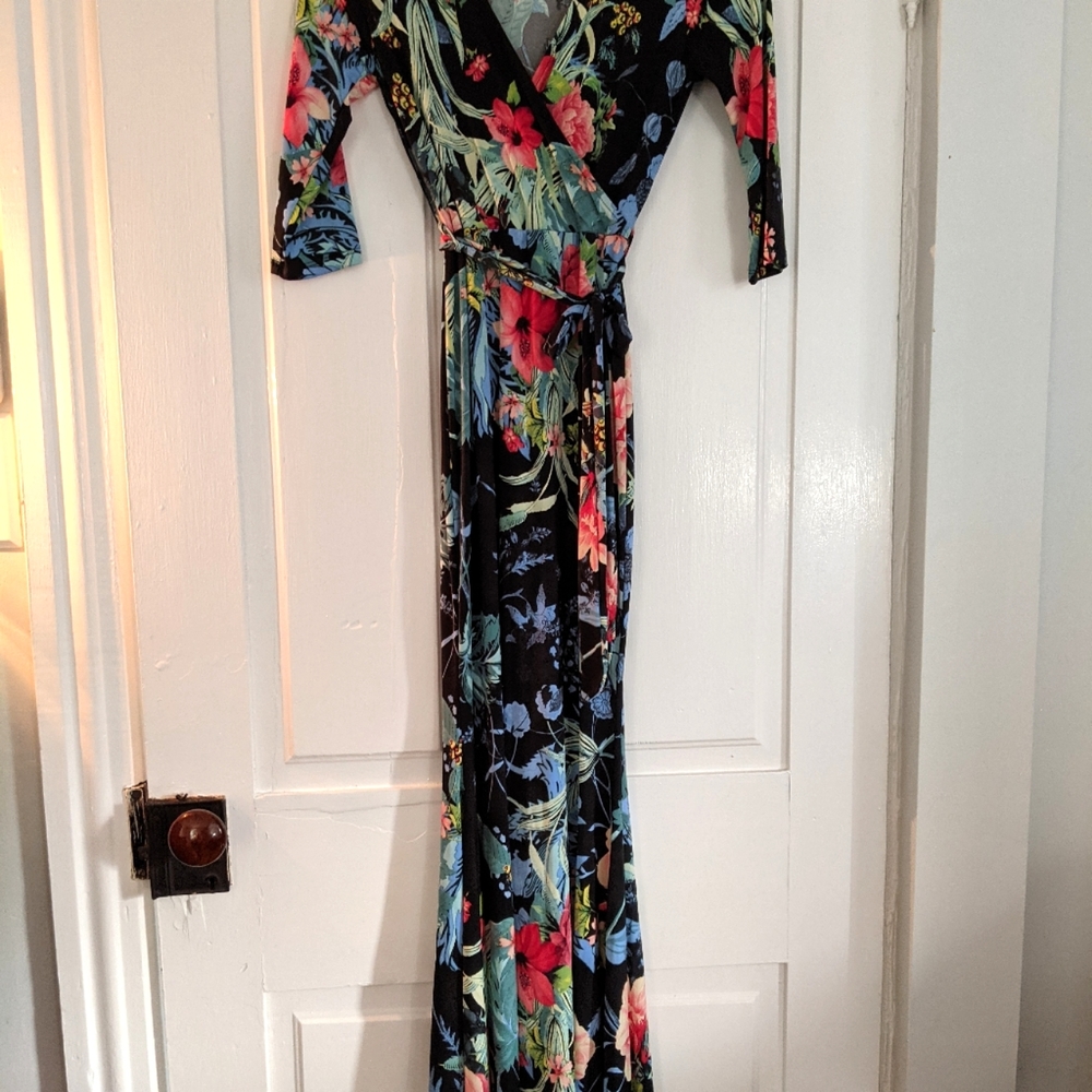 Tropical print dress